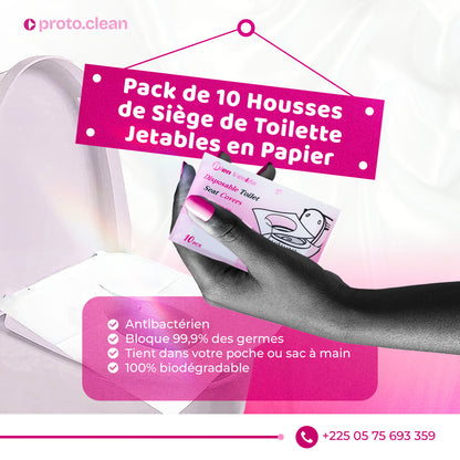 Housse jetable siège WC antibactérienne livraison 24h Abidjan